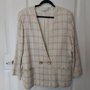Rare Vintage Laura Winston Plaid Women's Jacket Blazer